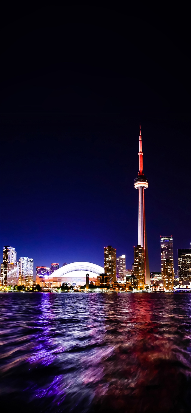 1125x2436 Toronto City night - night iPhone X Wallpaper
