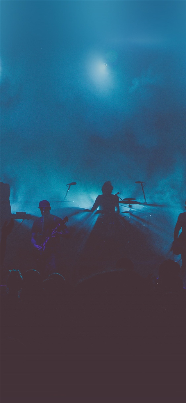 1125x2436 Concert rock blue music - cyan iPhone X Wallpaper