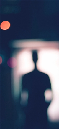Bokeh man dark illustration art wallpaper