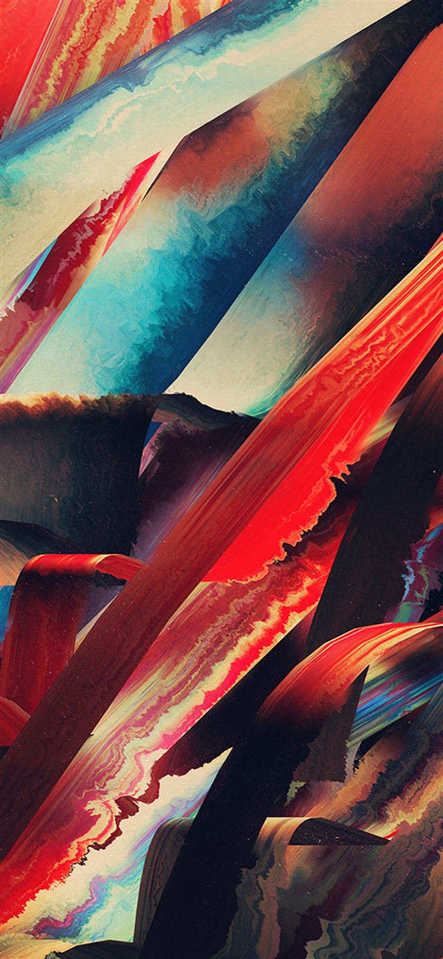 1125x2436 Art paint pattern red dark abstract -  iPhone X Wallpaper
