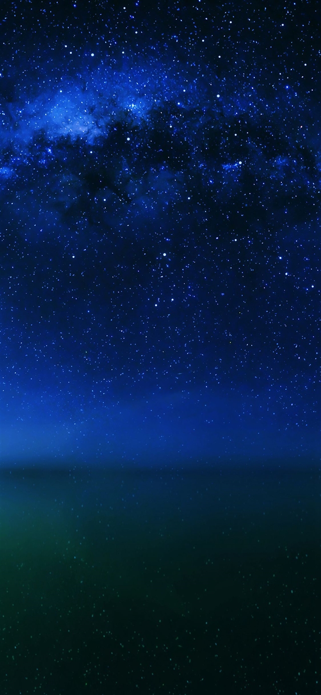 1125x2436 Cosmos night live lake space starry - cyan iPhone X Wallpaper