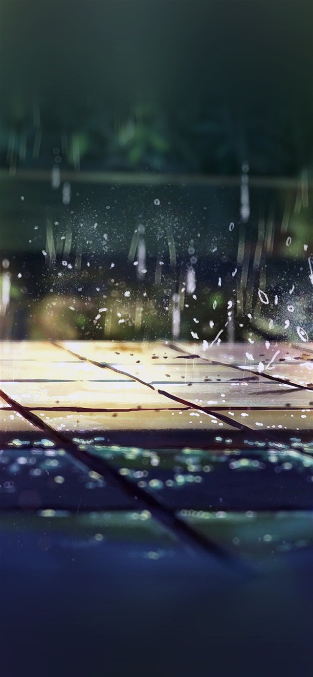 1125x2436 Rainning illustration art - illustration iPhone X Wallpaper
