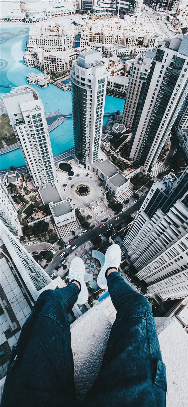 1125x2436 rooftop - skyline iPhone X Wallpaper