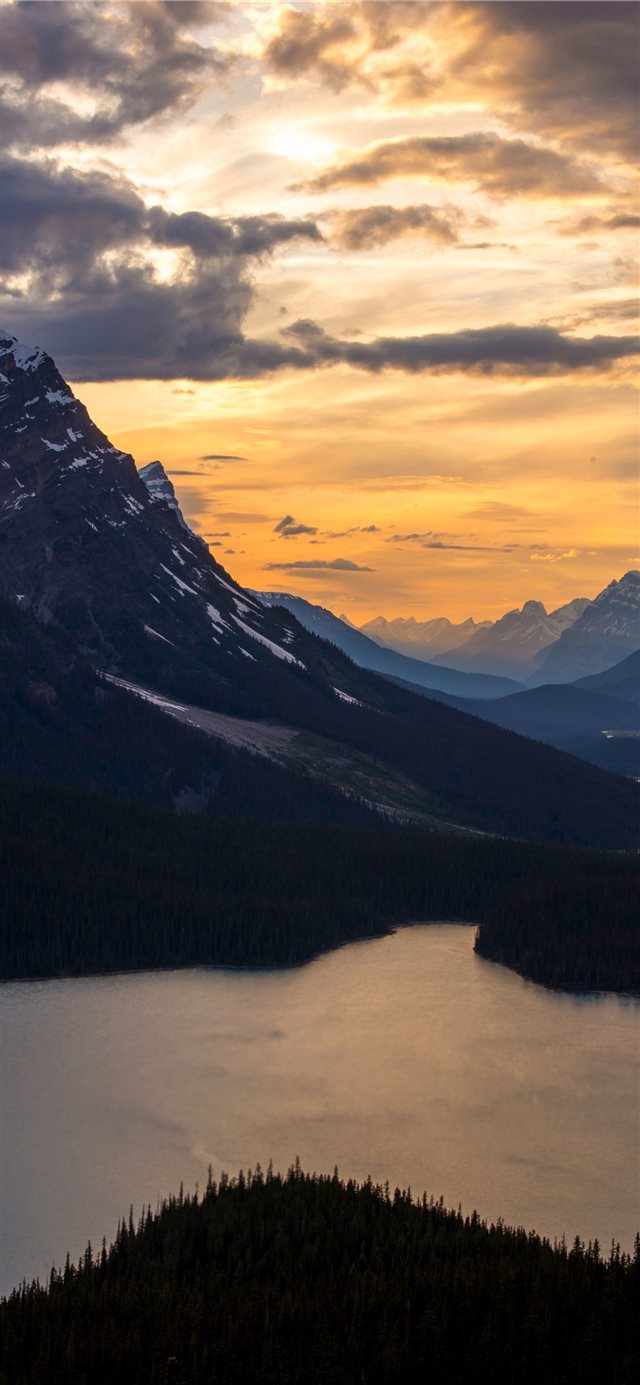 1125x2436 Peyto Sunset - snow iPhone X Wallpaper