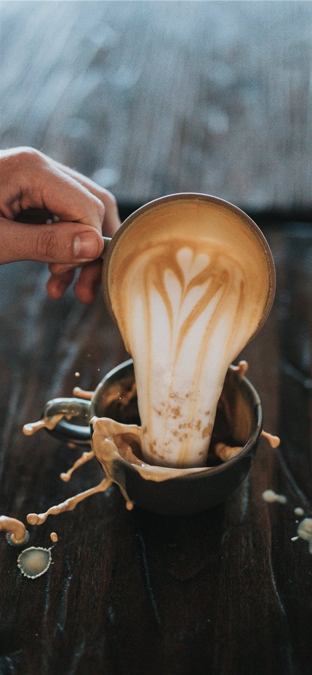 1125x2436 cappuccino - coffee iPhone X Wallpaper