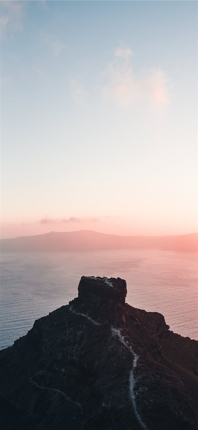 1125x2436 Follow the Path - santorini iPhone X Wallpaper