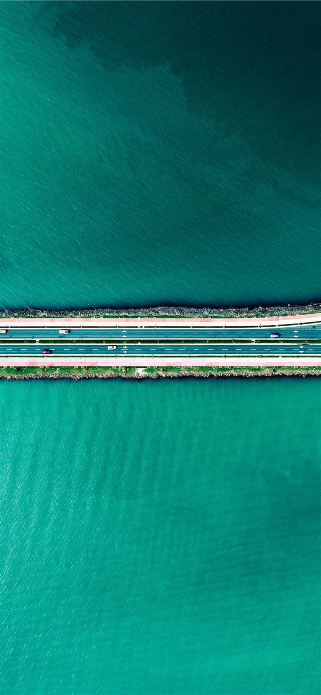 1125x2436 bridge - aerial iPhone X Wallpaper