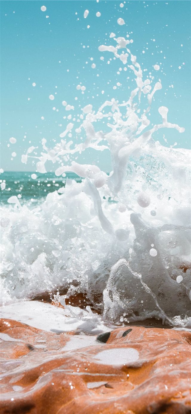 1125x2436 wave - water iPhone X Wallpaper