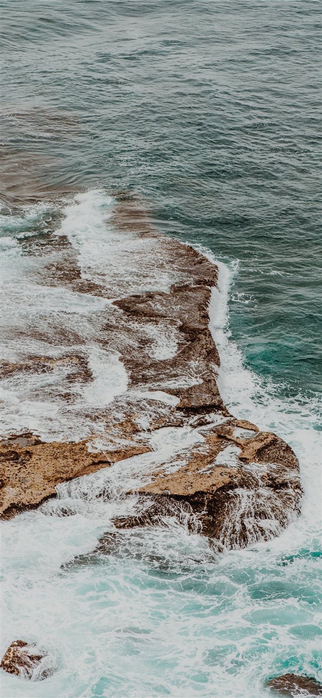 1125x2436 Blue waves - wafe iPhone X Wallpaper