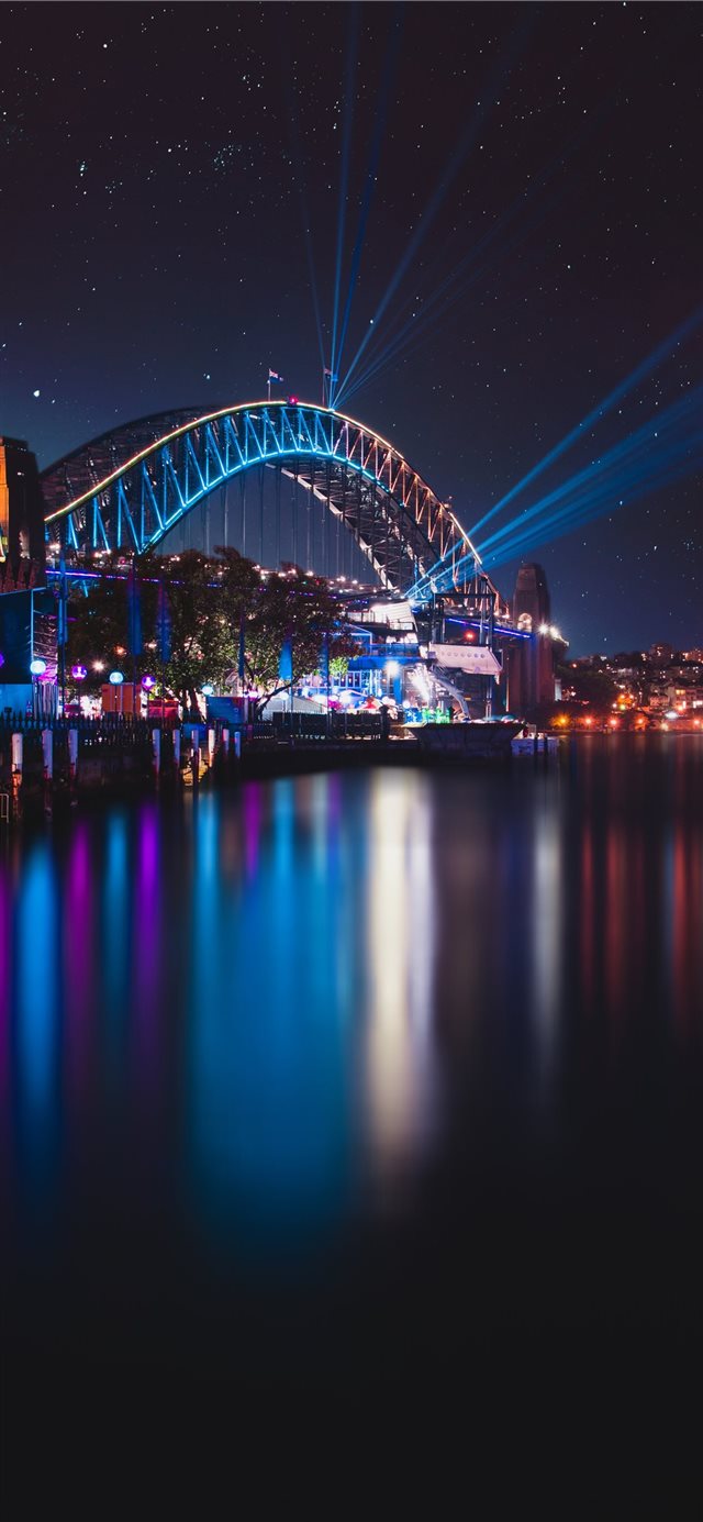 1125x2436 Vividly Sydney - neon iPhone X Wallpaper
