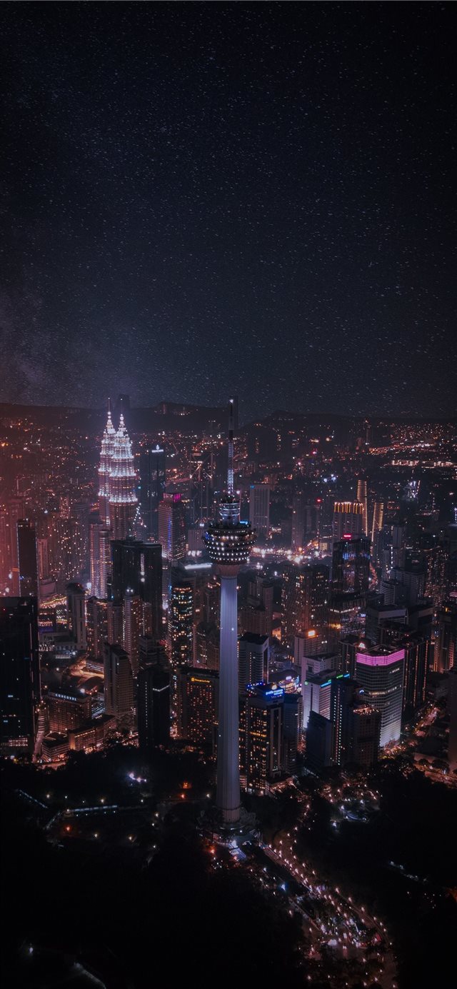 1125x2436 Imaginary Kuala Lumpur - aerial iPhone X Wallpaper
