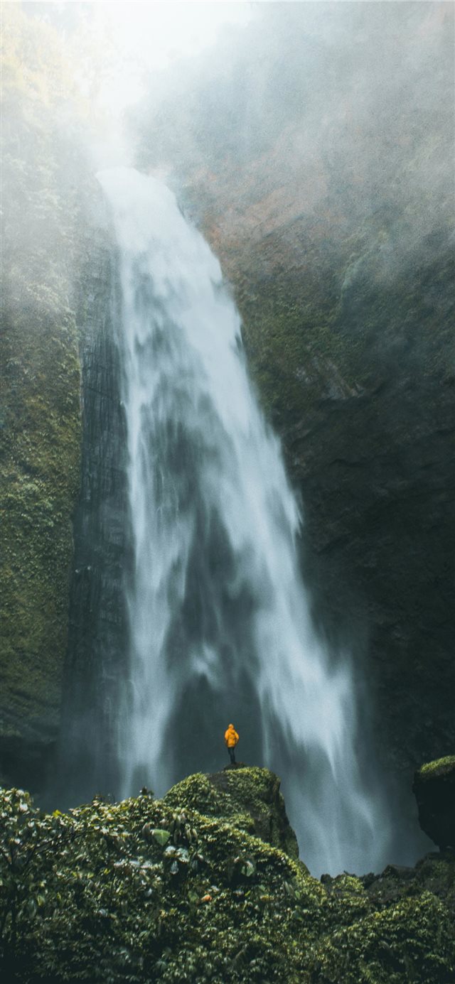 1125x2436 Kabut Pelangi Waterfall  The Real Beauty of Nature - east java iPhone X Wallpaper