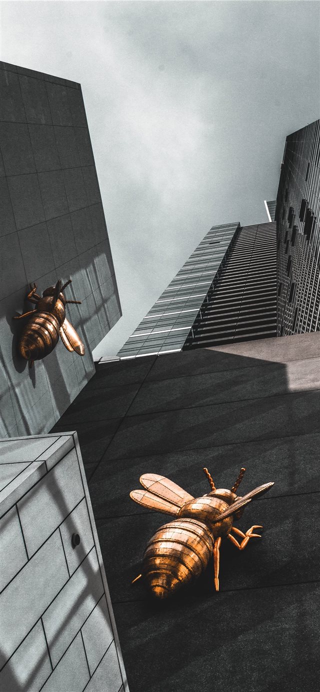 1125x2436 Queen Bee - building iPhone X Wallpaper