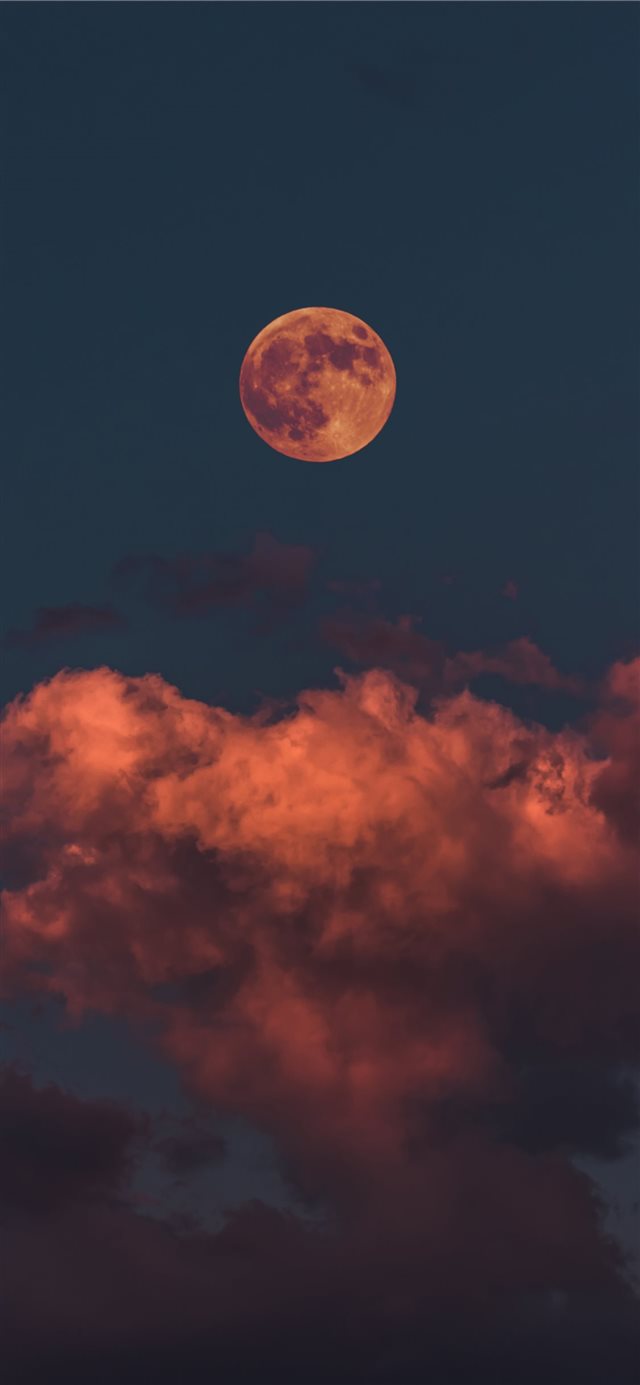 1125x2436 Bloody Moon - night iPhone X Wallpaper