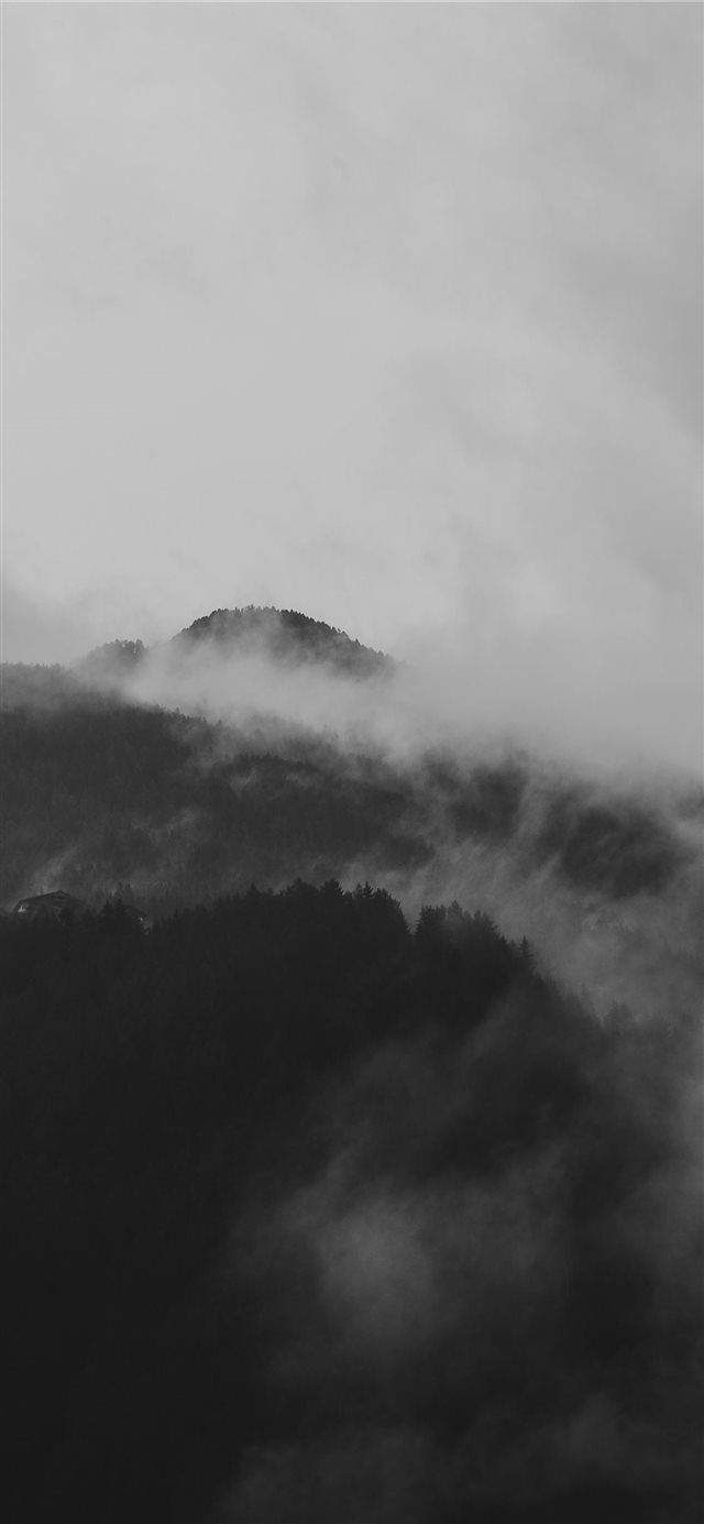 1125x2436 mountain - cloudy iPhone X Wallpaper