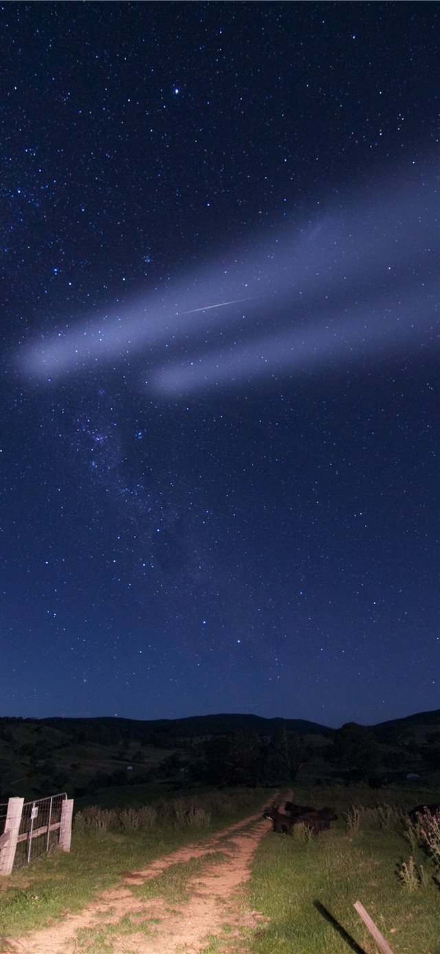 1125x2436 Night Sky - field iPhone X Wallpaper