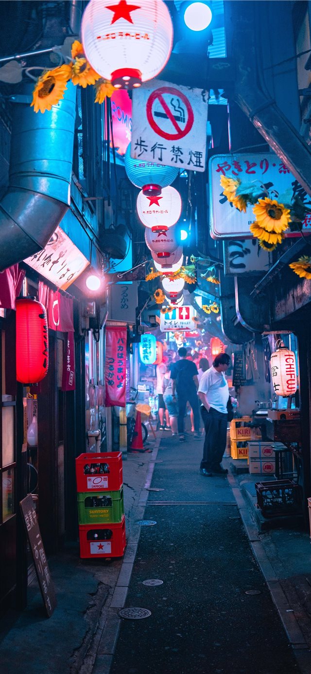 1125x2436 Tokyo - night iPhone X Wallpaper
