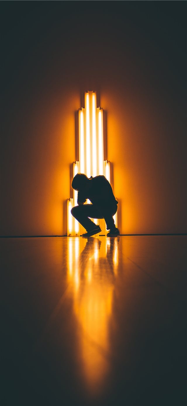 1125x2436 Hiding in the Shadows - neon light iPhone X Wallpaper