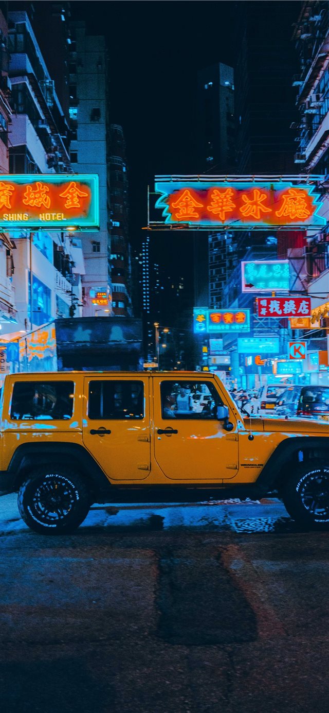 1125x2436 Hong Kong - night iPhone X Wallpaper