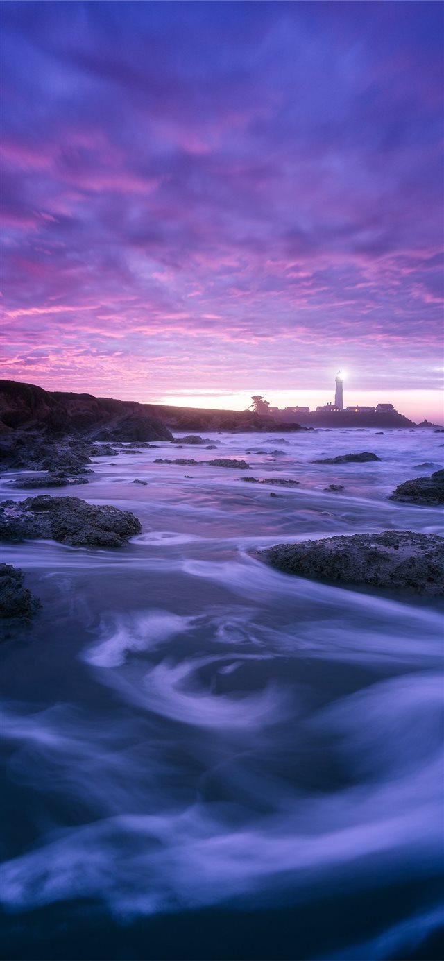 1125x2436 Pigeon Point sunrise - purple iPhone X Wallpaper