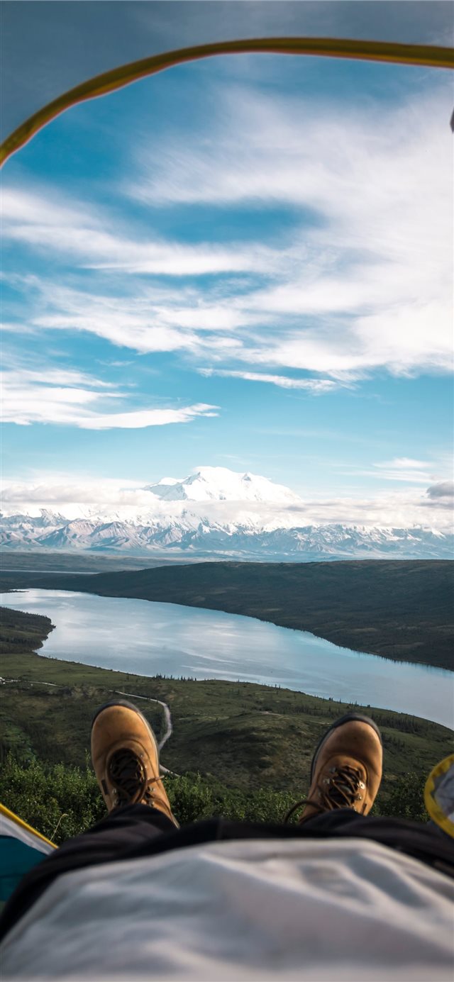 1125x2436 Sleeping Giant - camping iPhone X Wallpaper