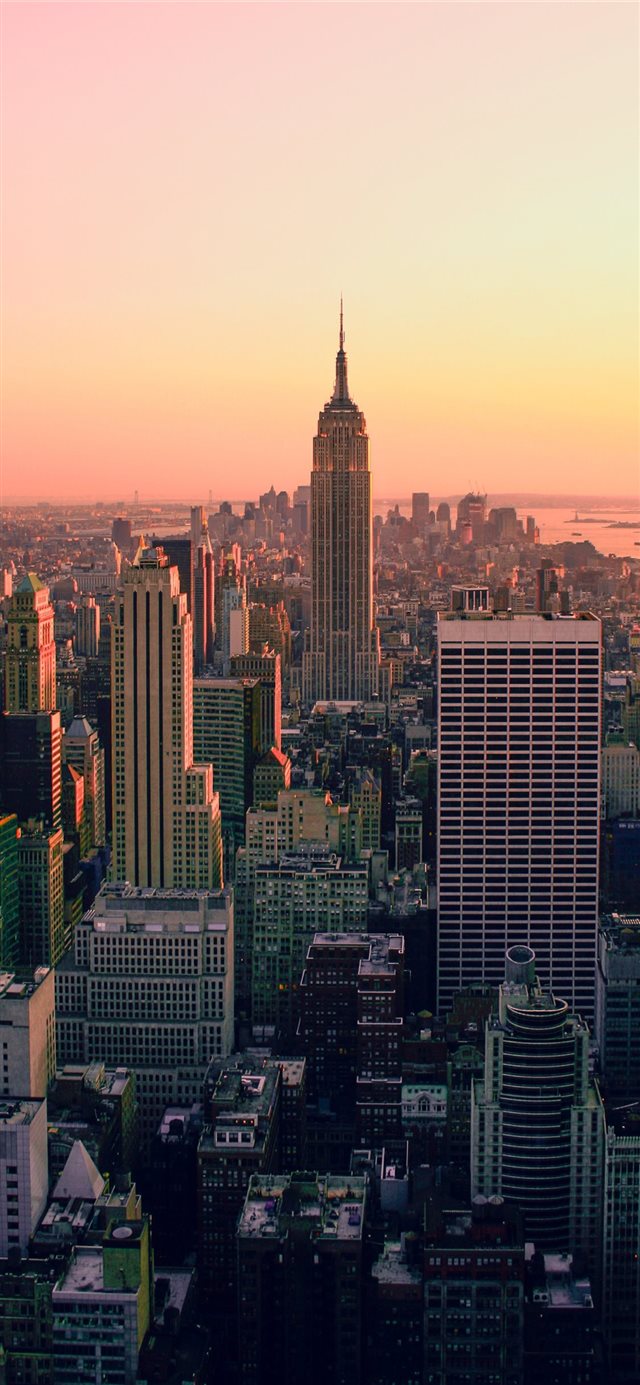 1125x2436 Empire Sunset - cityscape iPhone X Wallpaper