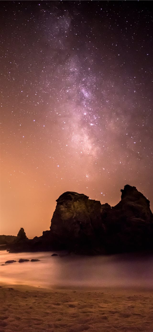 1125x2436 Beach Sky - night sky iPhone X Wallpaper