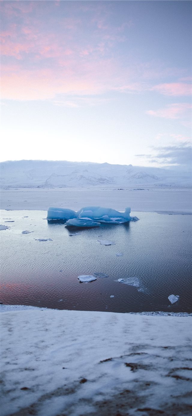 1125x2436 Glacier Lagoon - winter iPhone X Wallpaper