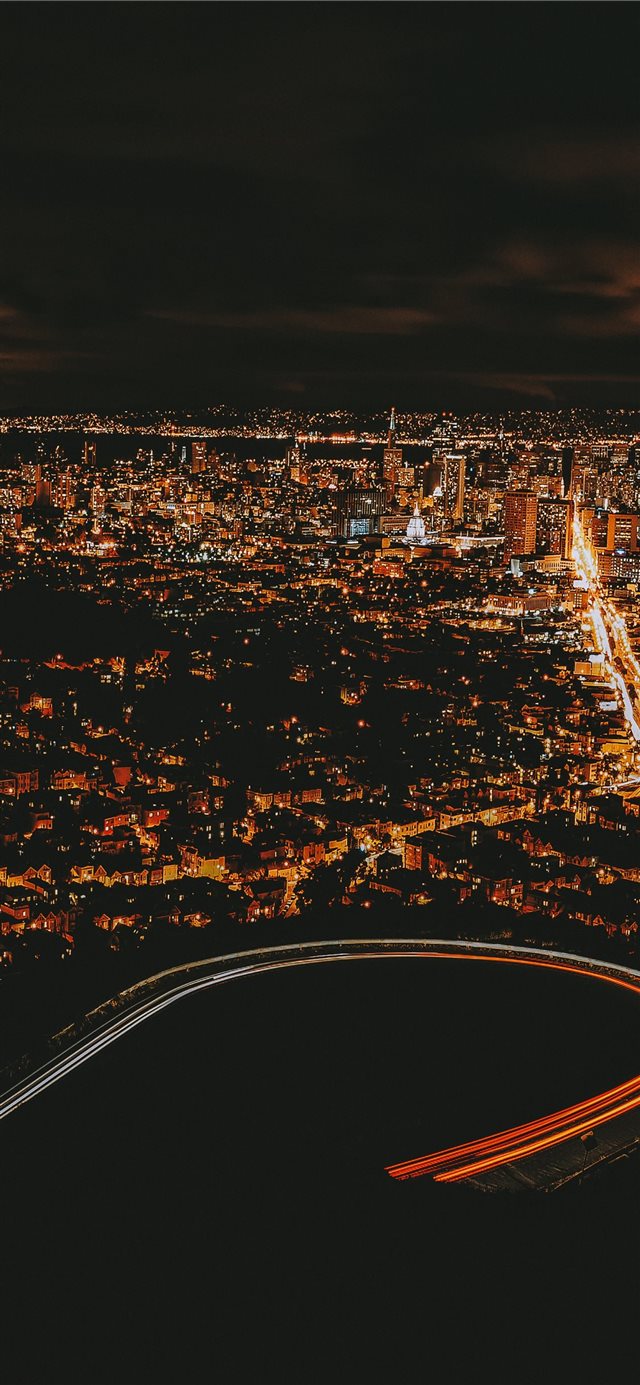 1125x2436 San Francisco - night iPhone X Wallpaper