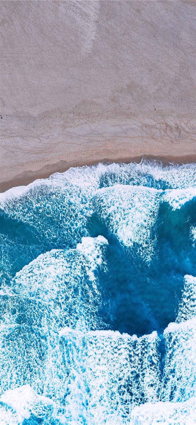 1125x2436 50 Shades of Blue - aerial iPhone X Wallpaper