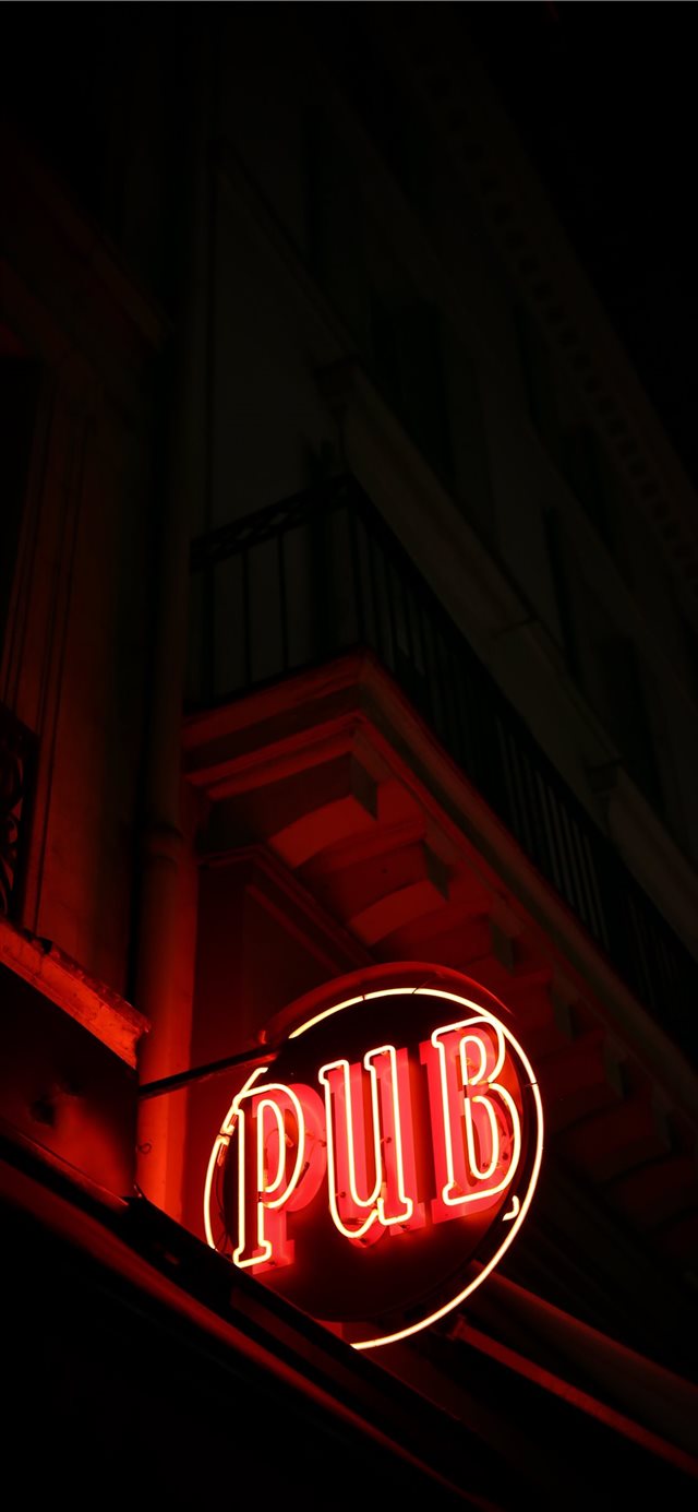 1125x2436 Last pub in Paris - sign iPhone X Wallpaper
