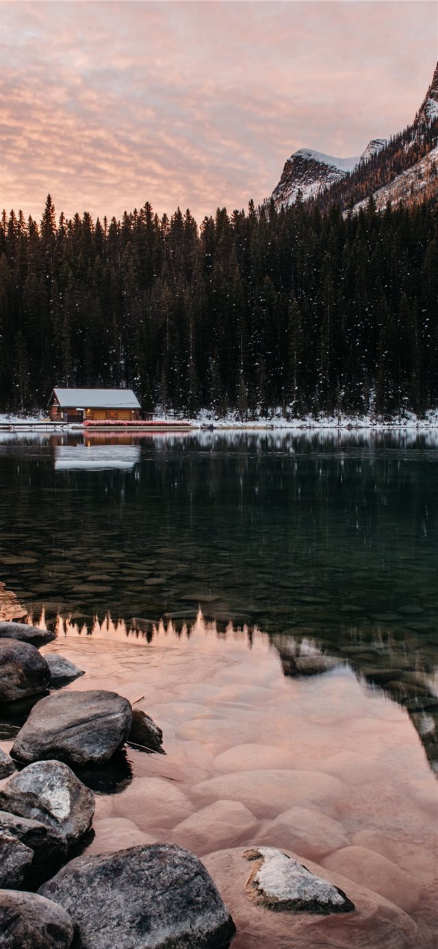 1125x2436 snow - water iPhone X Wallpaper