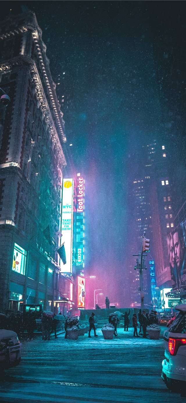 1125x2436 New York  United States - neon iPhone X Wallpaper