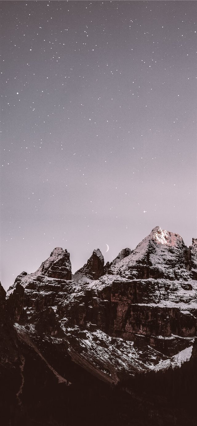 1125x2436 Dolomites  South Tyrol  Italy - night iPhone X Wallpaper
