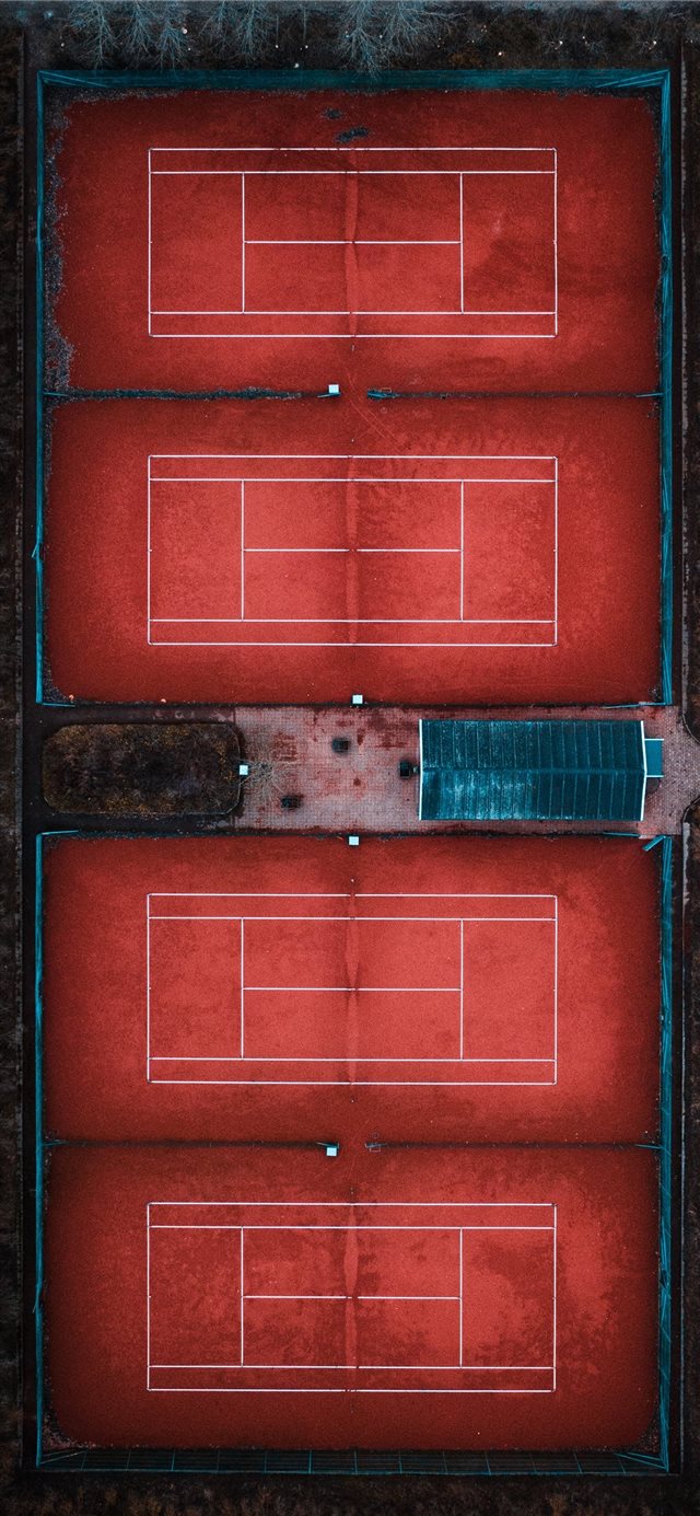 1125x2436 red court illustration - fun iPhone X Wallpaper