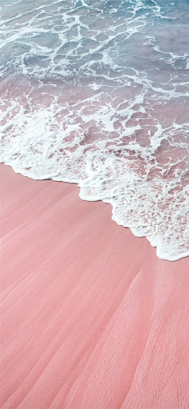 1125x2436 pink wawes -  iPhone X Wallpaper