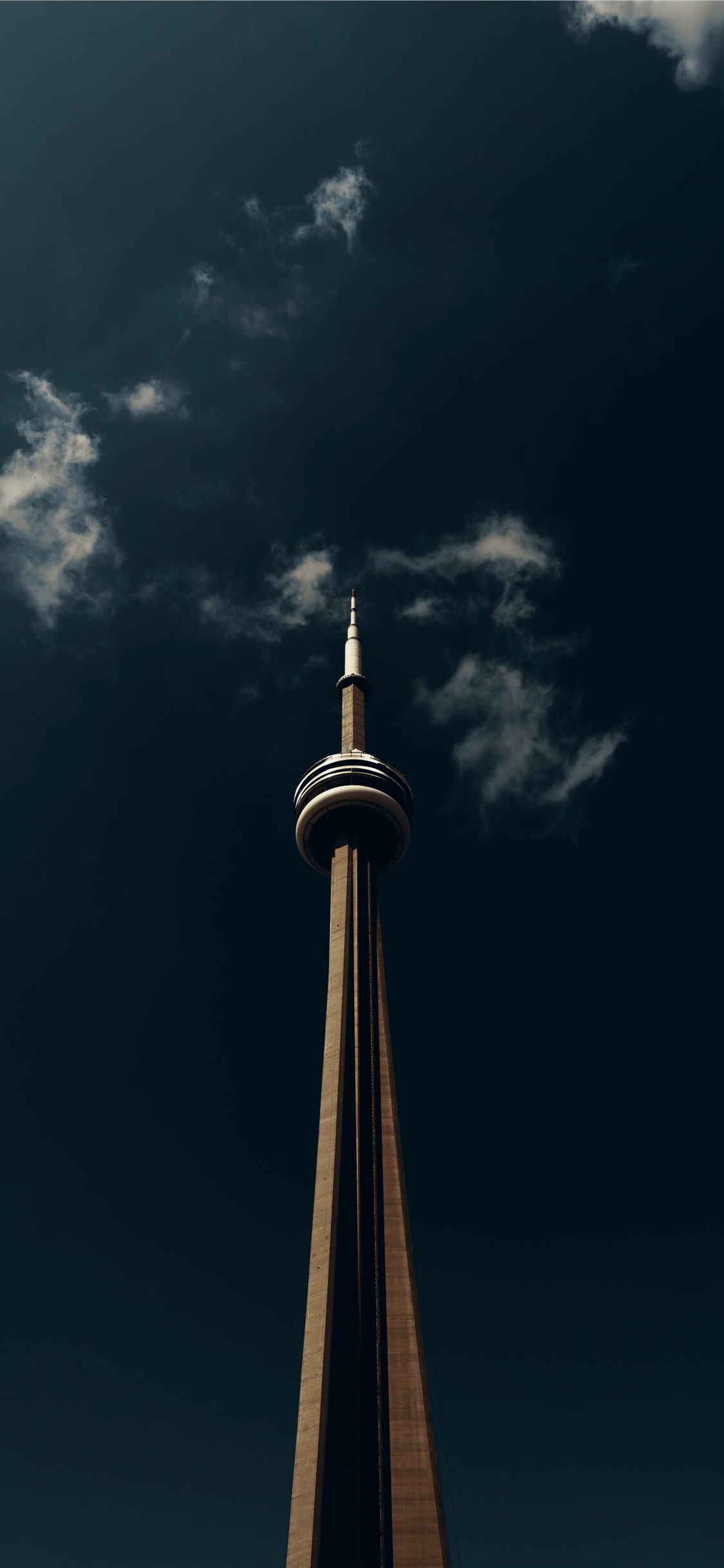 Desktop Wallpapers Toronto Canada Bottom view CN Tower Sky Cities