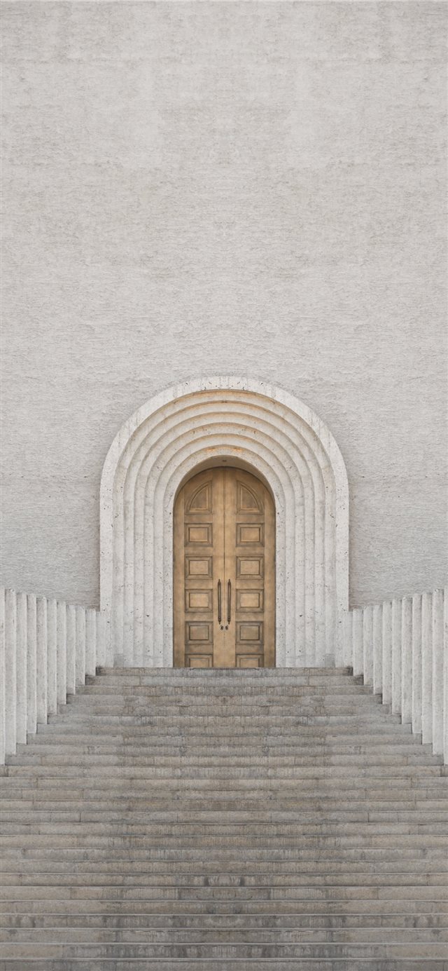 1125x2436 brown wooden door - door iPhone X Wallpaper