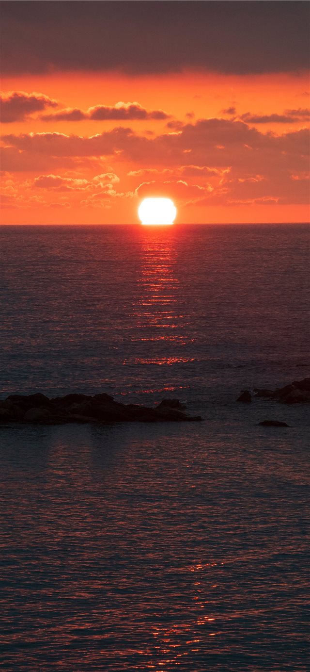 1125x2436 sunset under nimbus clouds - sunset iPhone X Wallpaper