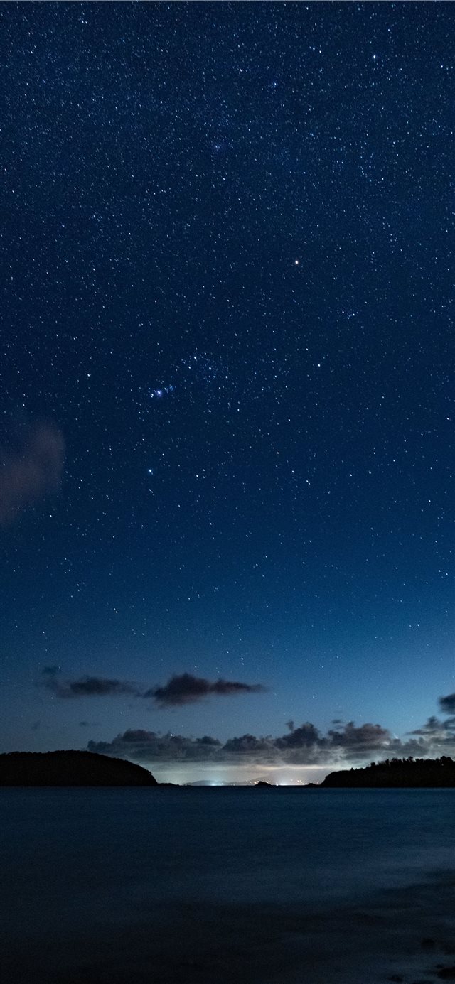 1125x2436 Flamenco Beach  culebra  Puerto Rico - night iPhone X Wallpaper
