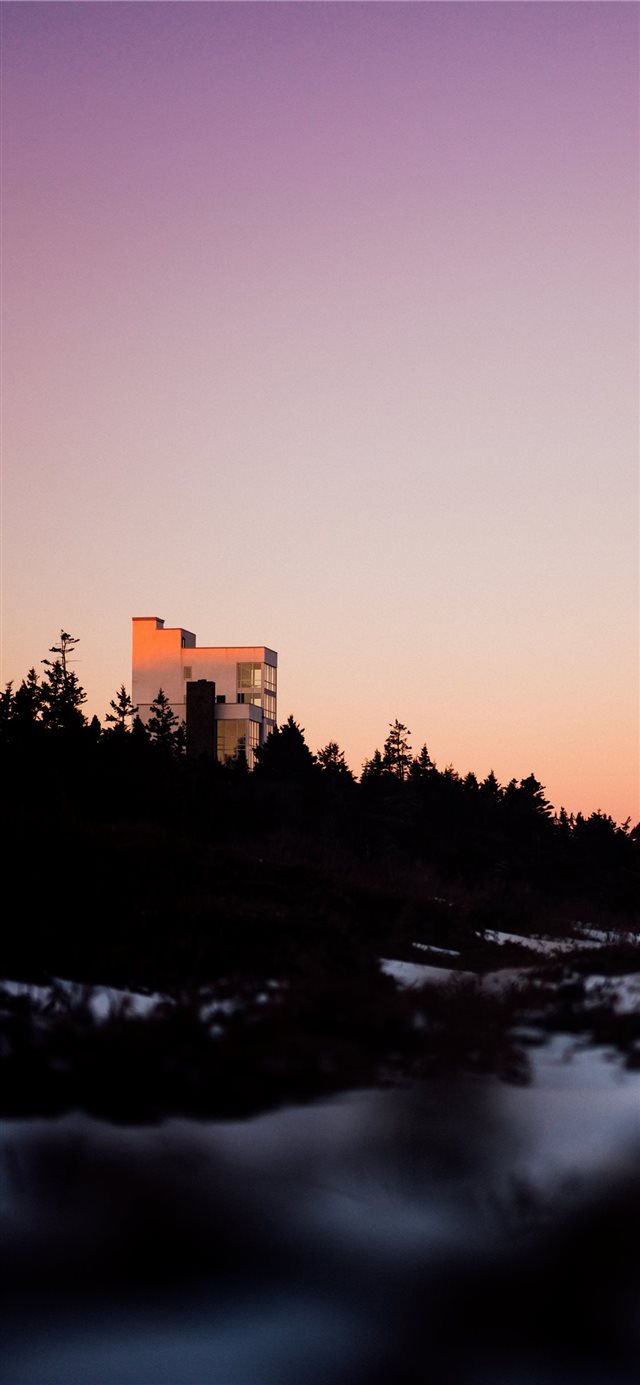 1125x2436 Sunset in Duncan's Cove - red sky iPhone X Wallpaper
