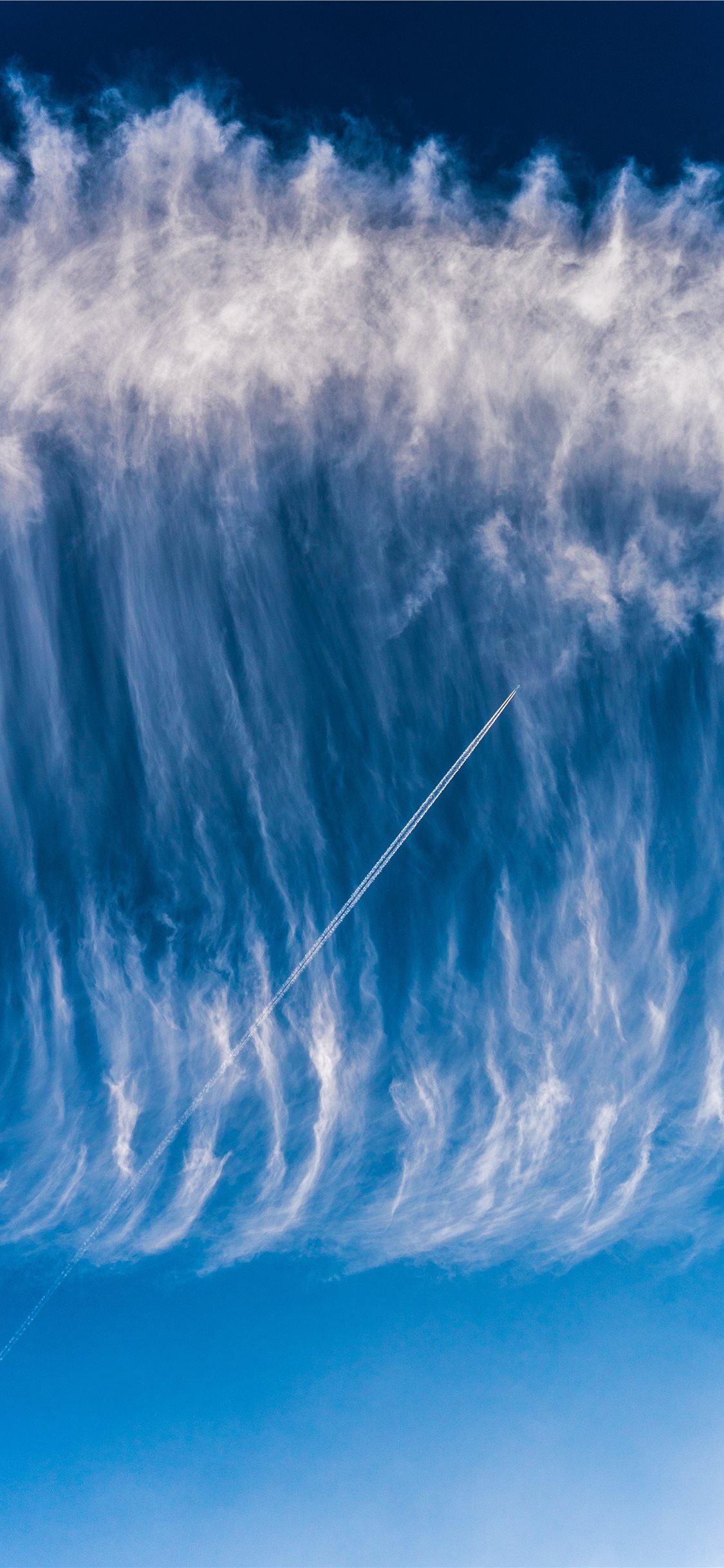 Sky Surfing Airplane Skytrail Contrail In A Wa Iphone X