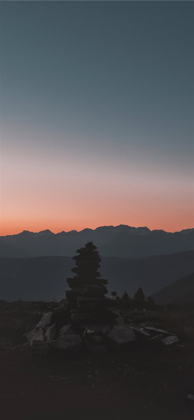 1125x2436 Silhouette of the Zillertal Alps! - transportation iPhone X Wallpaper