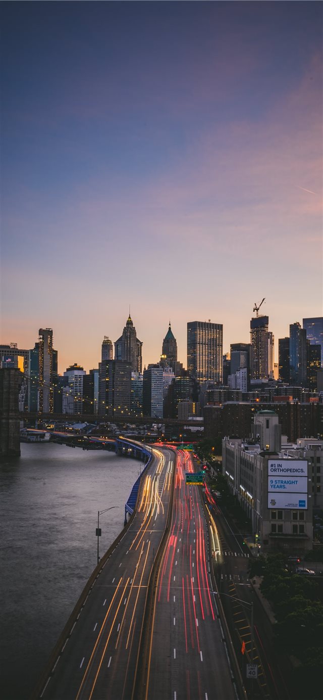 1125x2436 Manhattan Bridge  New York  United States - freeway iPhone X Wallpaper