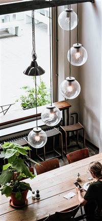 Coffee in a café in Rotterdam wallpaper