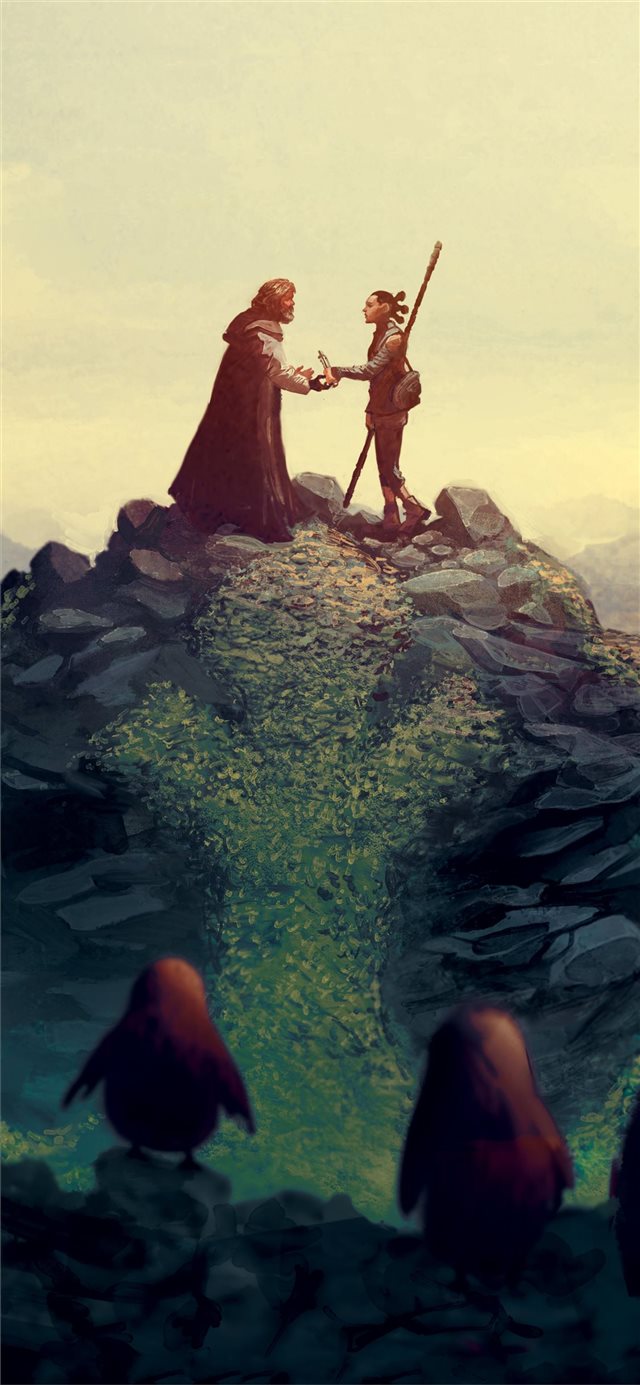 1125x2436 star wars the last jedi fanart - digital art iPhone X Wallpaper