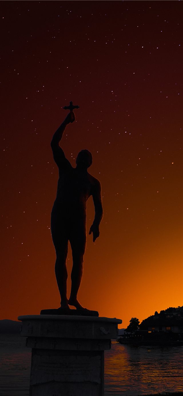 1125x2436 The monument “Catcher of the Cross” represents t... - ohrid iPhone X Wallpaper