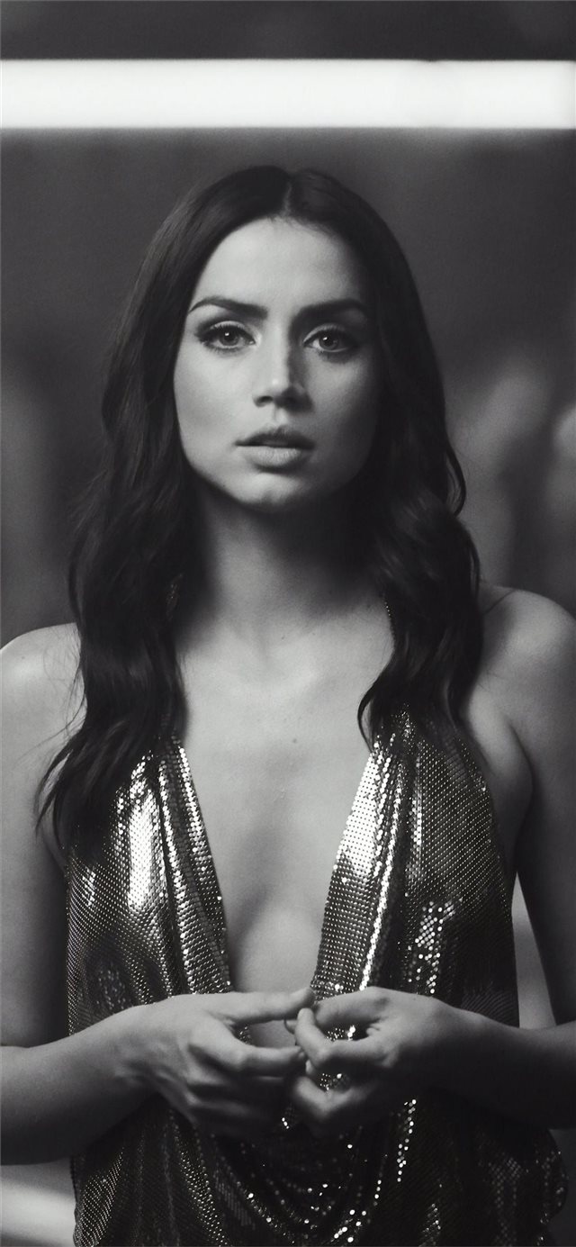 1125x2436 ana de armas monochrome 2019 - ana de armas iPhone X Wallpaper