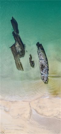 Nature's Shipwreck  Aerial photo of Kiloran Bay on... wallpaper