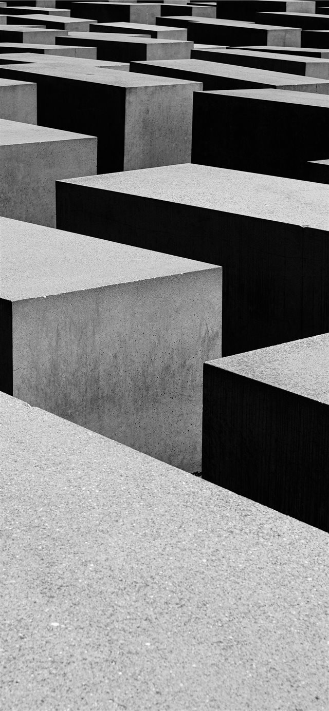 1125x2436 Holocaust Memorial  Berlin  Germany - shadow iPhone X Wallpaper